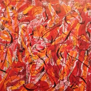 "Schöne Stunde" nannte Andreas Dress (1943-2019) diese kolorierte Radierung.