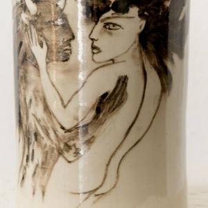 ANGELA HAMPEL Vase mit Minotaurus