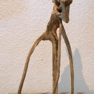 Signierte Holzplastik "Wurzelschlau" des Künstlers Christoph Winkler.