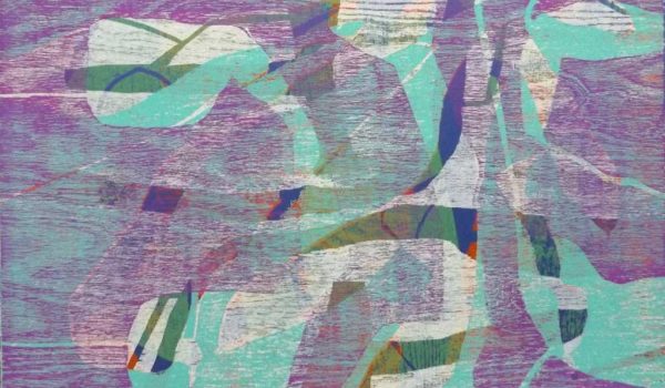 Der Farbholzschnitt "Eisformation - Bild 5" vom Künstler Frank K. Richter-Hoffmann wurde als Unikatdruck 2014/2017 im Format 40 x 50 cm geschaffen.