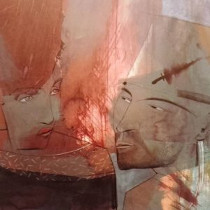 Die Malerin Gudrun Trendafilov gab ihrer Lithographie den Titel "Ungleich".