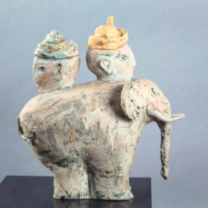 "Hannibal" nannte der Bildhauer Jürgen Cominotto seine bemalte Plastik.