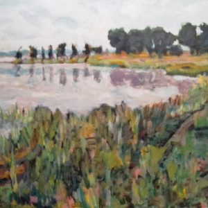 Der Maler Mads Svendsen-Merbeth hielt den "Sommer in Kramnitze" impressionistisch mit Öl auf Leinwand fest.