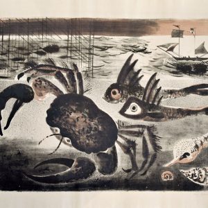 P. A. SIEBERT THORNYCROFT "Stillleben am Meer mit Krabbe"