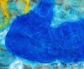 ROGER BONNARD "Blauer Akt" "Blauer Akt" ist eine Mischtechnik auf Papier des Künstlers Roger Bonnard von 2014