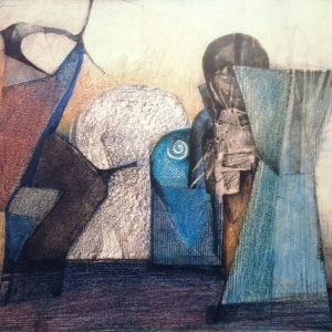 "Stillleben mit Fischschwanz" ist eine Arbeit des aus Dresden stammenden Malers Roland Staab aus dem Jahr 1999.