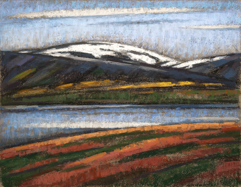 "Herbst in Lappland" nannte Ulrich Eisenfeld 2011 seine Arbeit, die er mit Öl auf Leinwand malte.