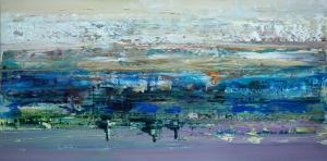Mit Öl malte der Künstler Wieland Richter "in abendlicher Sanftheit" seine Arbeit auf Leinwand.