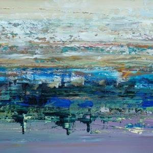 Mit Öl malte der Künstler Wieland Richter "in abendlicher Sanftheit" seine Arbeit auf Leinwand.